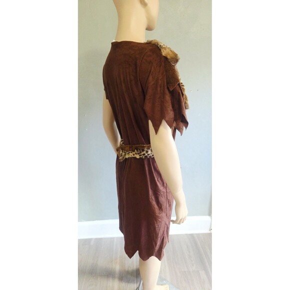 Caveman Costume Unisex Adult OS Halloween Outfit Faux Fur Rubies Club Tags Kmart - Picture 6 of 16
